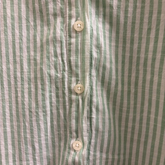 Chaps Green Striped Blouse - Picture 2 of 6